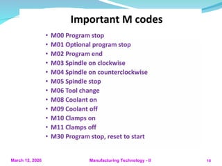 Basic Code Explanations CNC Programming.ppt Basic codes & Explanation | PPT