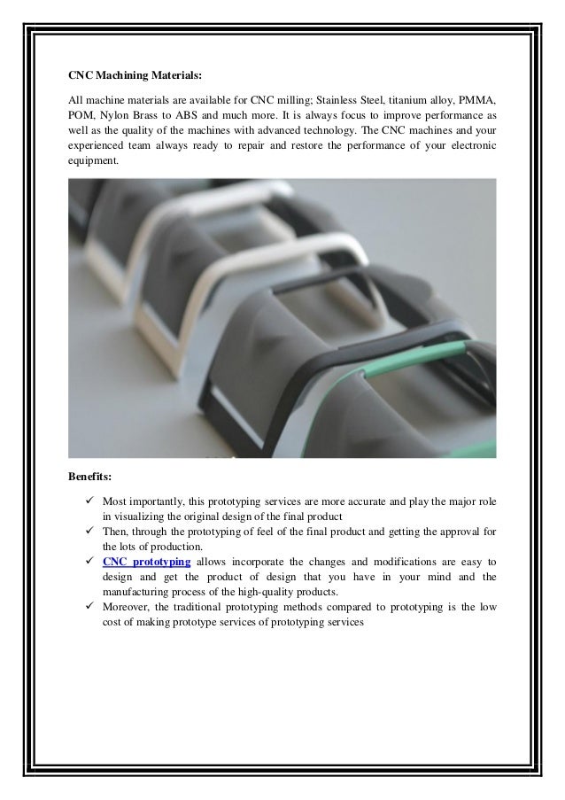 Cnc prototyping manufacturing unit at best cost