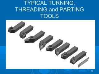 7979
TYPICAL TURNING,
THREADING and PARTING
TOOLS
 