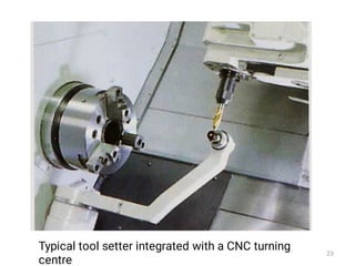 23
Typical tool setter integrated with a CNC turning
centre
 