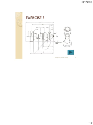 10/17/2011




EXERCISE 3




             sharizan/CNC Turning TNA300   37




                                                       19
 