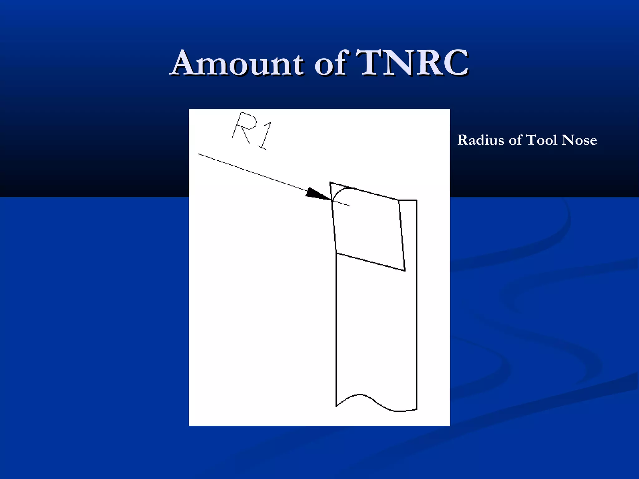 Amount of TNRCAmount of TNRC
Radius of Tool Nose
 
