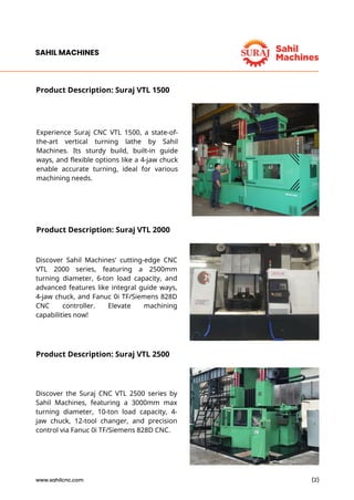 Precision Redefined: Sahil Machines’ Suraj CNC Vertical Turning Lathe