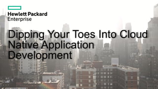Dipping Your Toes Into Cloud
Native Application
Development
 
