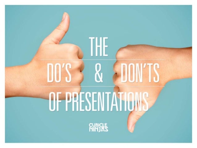 oral presentation do's and don'ts
