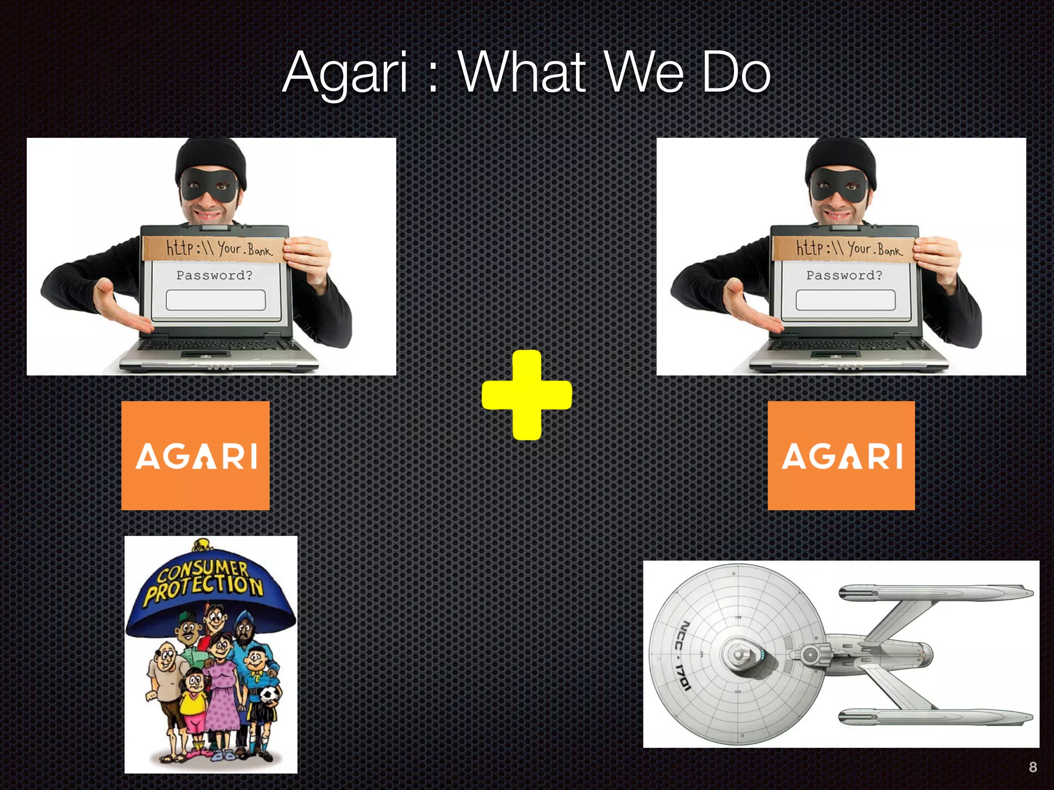 8
Agari : What We Do
 