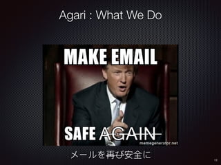 11
Agari : What We Do
 