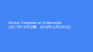Docker Compose-on-Kubernetes
(2017年12月公開、2018年12月OSS化)
27
 