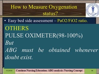 Fio2 Measurement Cne 2017 abg analysis | PPTX