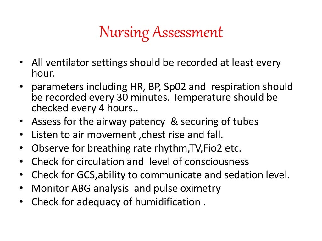 overview of mechanical ventilation and nursing care