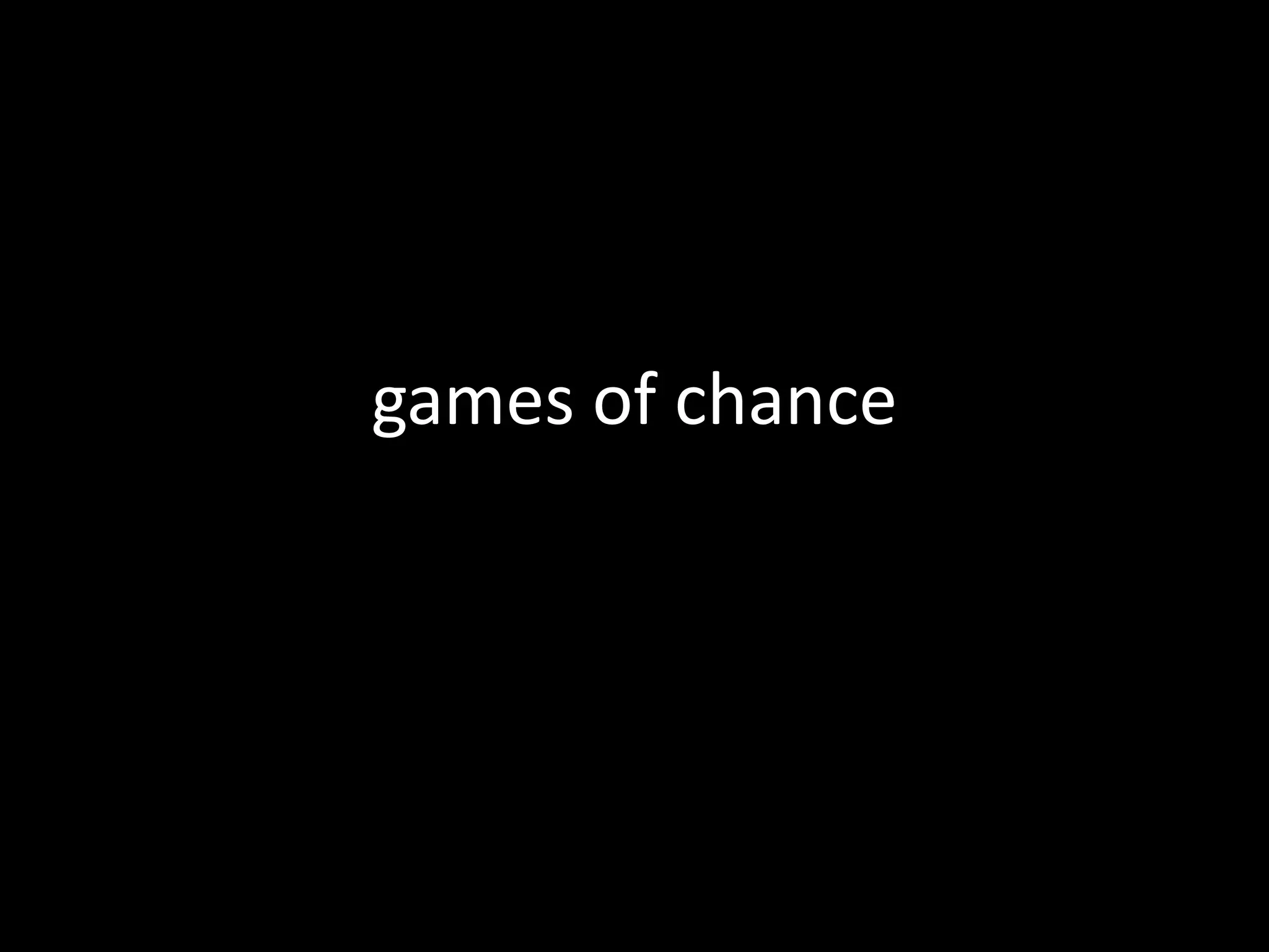 games of chance