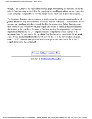 C++ neural networks and fuzzy logic | PDF