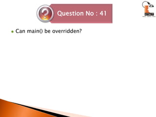 Can main() be overridden? 