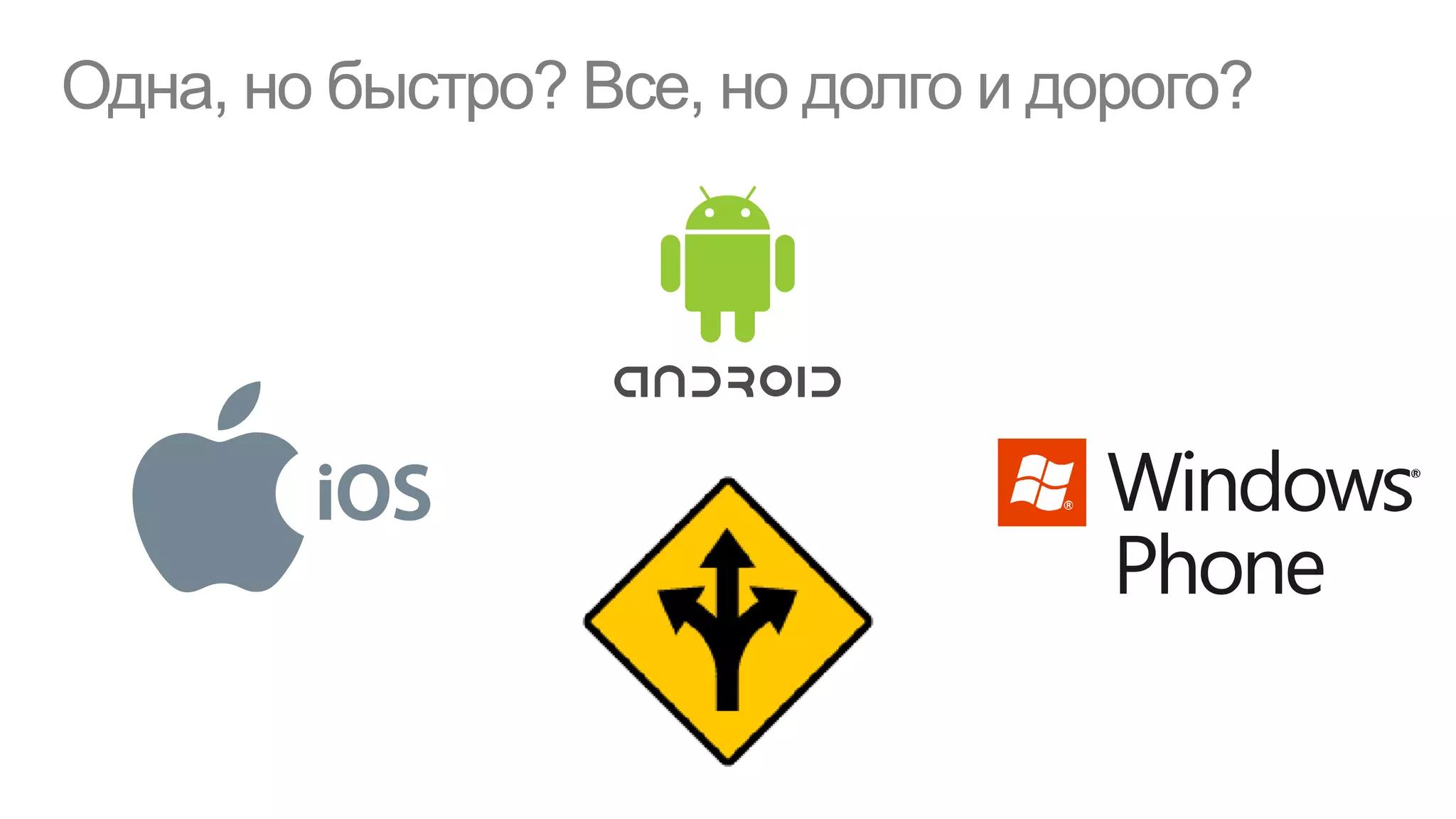 Одна, но быстро? Все, но долго и дорого?
 