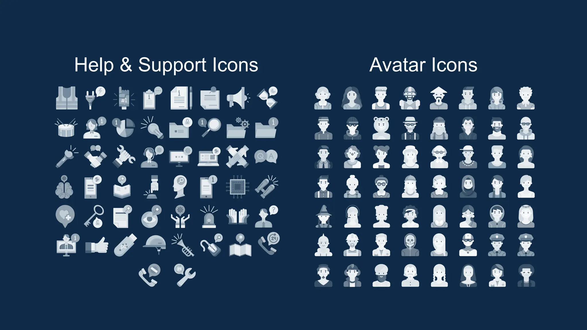 Help & Support Icons Avatar Icons
 