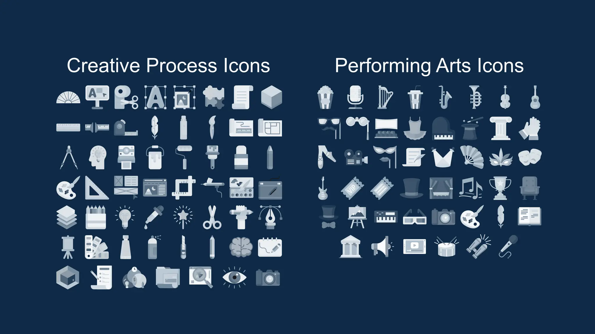 Creative Process Icons Performing Arts Icons
 