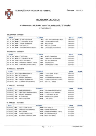 Cn futsal 2 div sorteio