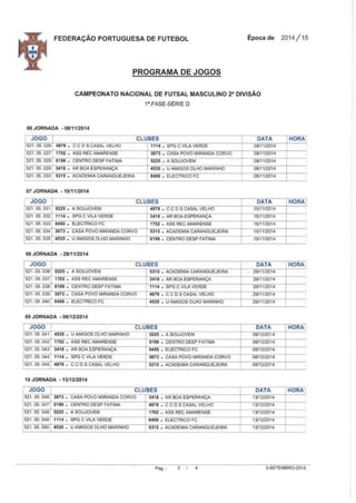 Cn futsal 2 div sorteio