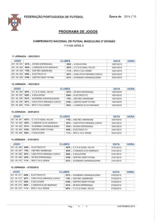Cn futsal 2 div sorteio