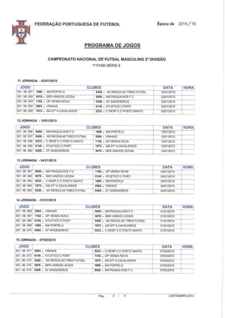 Cn futsal 2 div sorteio