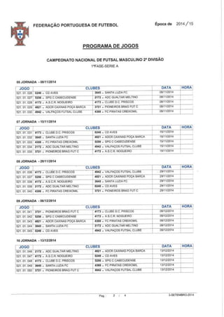 Cn futsal 2 div sorteio