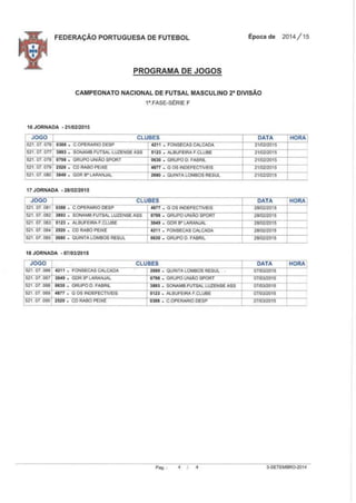 Cn futsal 2 div sorteio