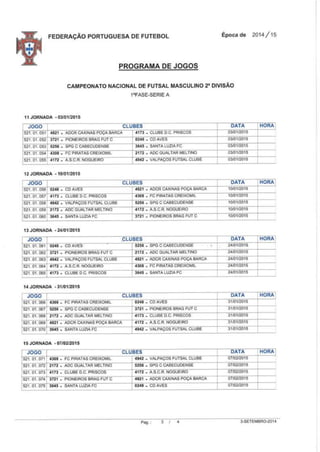 Cn futsal 2 div sorteio