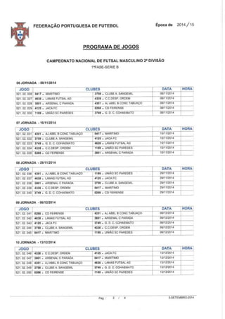 Cn futsal 2 div sorteio