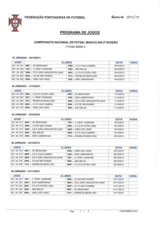 Cn futsal 2 div sorteio