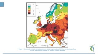 Figure 1: Nombre de mois de perte d'espérance de vie moyenne dans l'UE due aux particules fines
Source : International Institute for Applied Systems Analysis
 