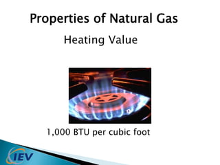 Properties of Natural Gas 
Heating Value 
1,000 BTU per cubic foot 
 