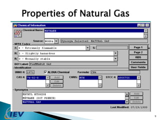 9 
Properties of Natural Gas 
 