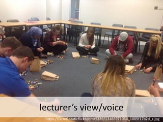 lecturer’s view/voice 
https://farm6.staticflickr.com/5339/13465971064_1005f17b2d_z.jpg  