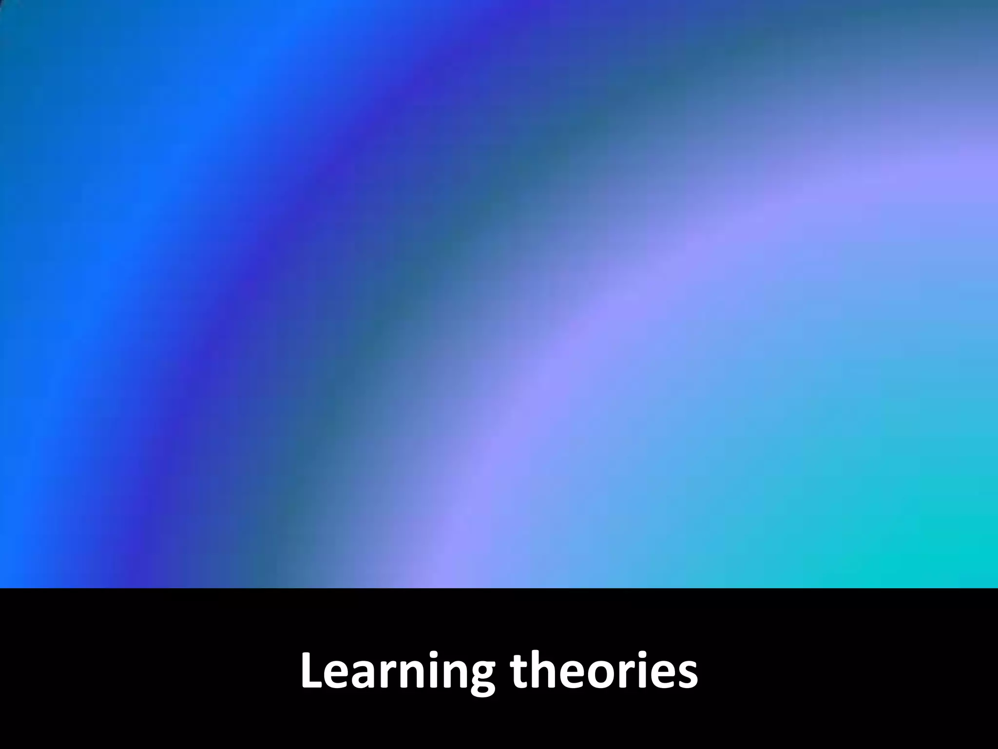 Learning theories

 
