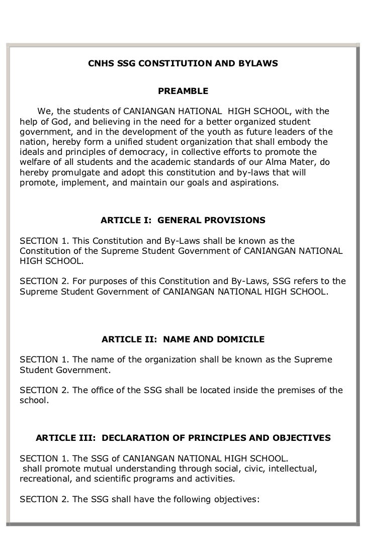 constitution and bylaws template cnhs ssg constitution and bylaws 1 constitution and bylaws template cnhs ssg constitution and bylaws 1