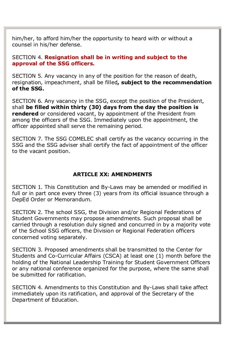 club bylaws example