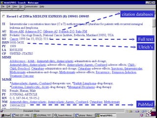 Full text Ulrich’s PubMed citation databases 