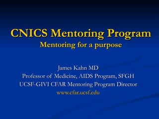 Cnics mentoring program | PPT