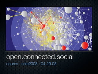 open.connected.social
couros : cnie2008 : 04.29.08
 