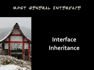 Most General Interface




            Interface
           Inheritance
 