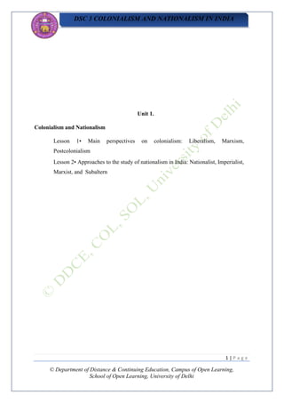 Colonialism and nationalism in India SEM 1 Reading.pdf