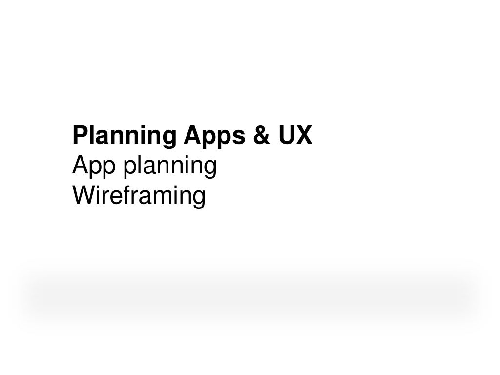Planning Apps UX App
