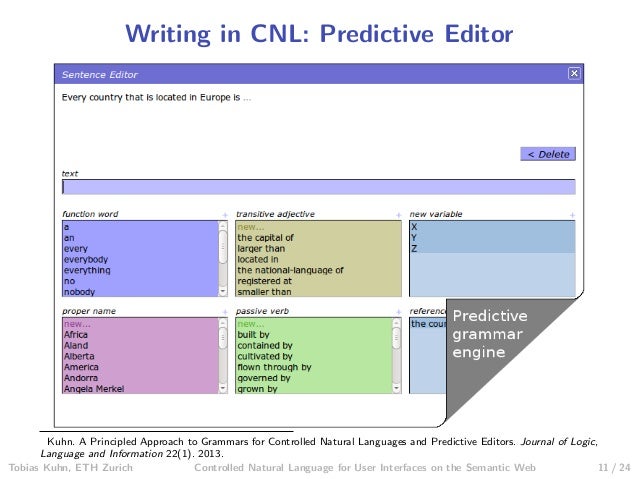 Controlled Natural Language for User Interfaces on the Semantic Web