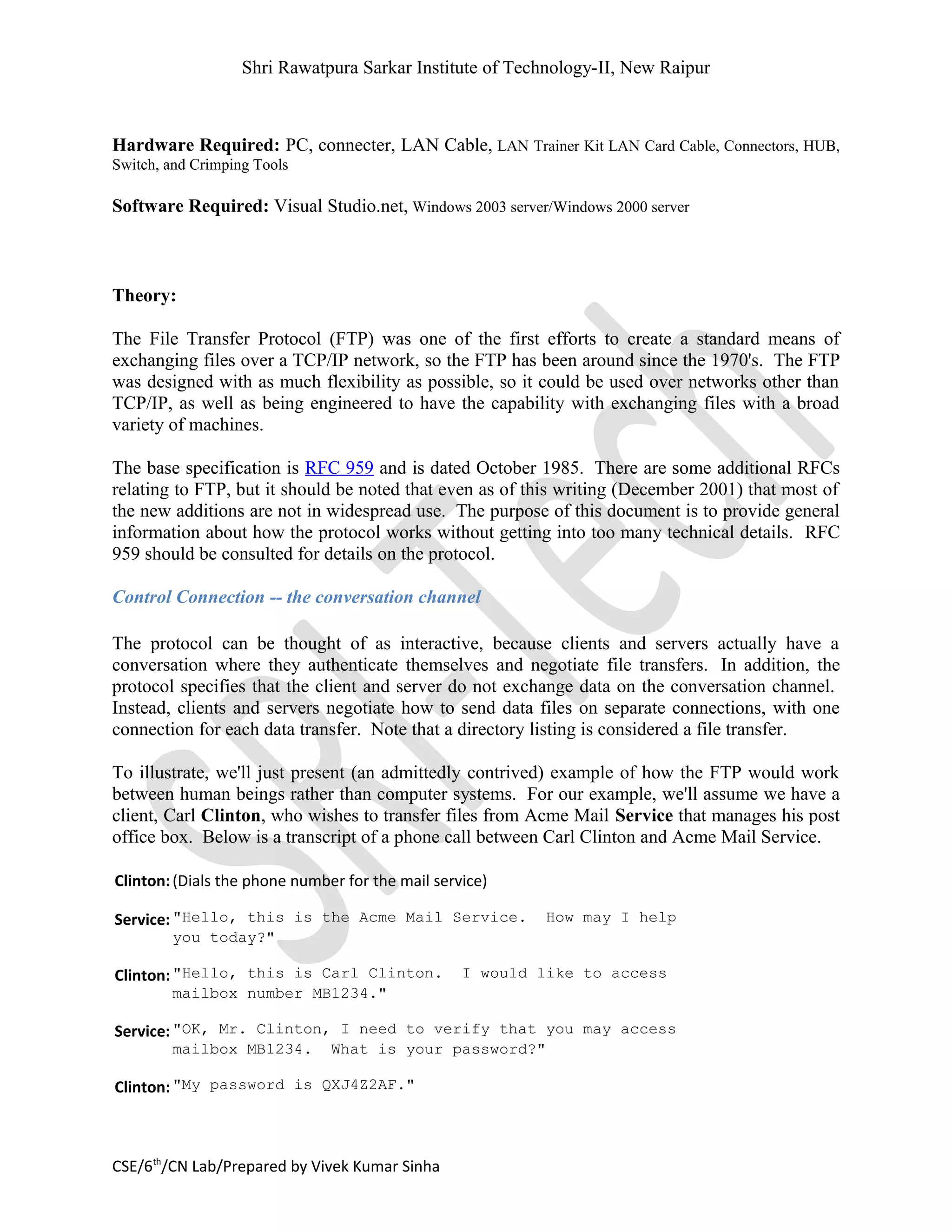 Cn lab manual | DOC