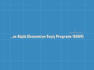 …ve Güçlü Ekonomiye Geçiş Programı (GEGP)
uygulanmıştır.
 