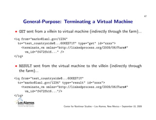 47

     General-Purpose: Terminating a Virtual Machine
• GET sent from a villein to virtual machine (indirectly through t...