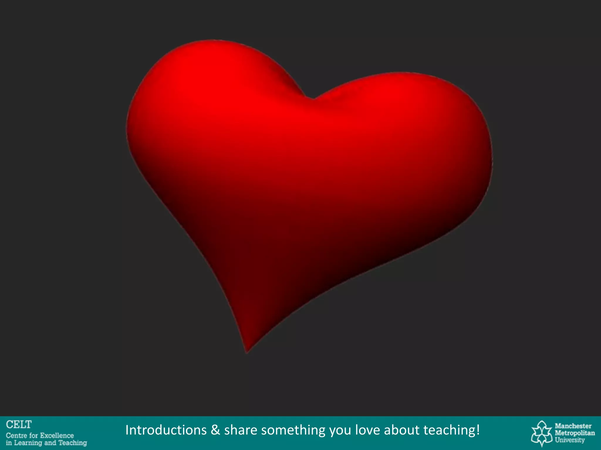 Introductions & share something you love about teaching!
 