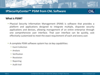 CNL Software - IPSecurityCenter Presentation | PDF