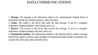 DATA COMMUNICATIONS
 