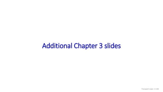 Additional Chapter 3 slides
Transport Layer: 3-140
 